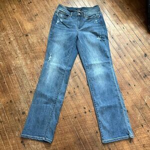 Judy Blue high waist straight leg distressed 7/28 boutique jeans